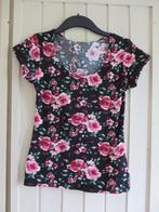 T shirt top topje vintage rozen bloemen print 34 XS rood, Nieuw, Maat 34 (XS) of kleiner, Ophalen of Verzenden, Korte mouw