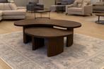 Salontafel YinYan Organisch Bruin 50%Korting DirectLeverbaar, Ophalen, 100 tot 150 cm, #Salontafels#Organisch#Boonvormig#Bruin#Mangohout