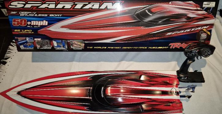 traxxas spartan RC Muscleboat, Hobby en Vrije tijd, Modelbouw | Radiografisch | Overige, Zo goed als nieuw, Ophalen
