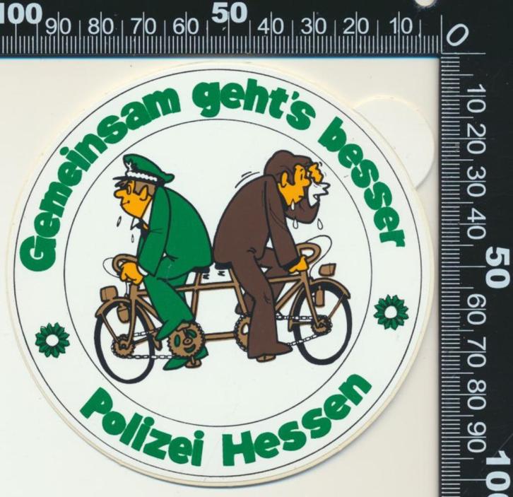 Sticker: Polizei Hessen - Gemeinsam gehts besser, Verzamelen, Stickers, Zo goed als nieuw, Bedrijf of Vereniging, Ophalen of Verzenden
