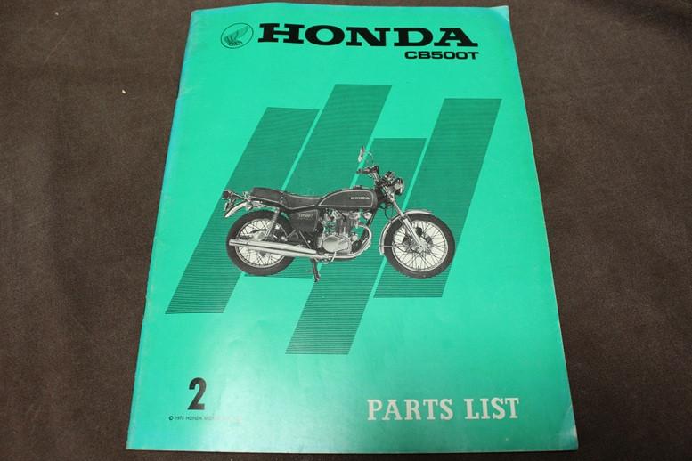 Honda CB500T 1975 motorcycle parts list CB500 twin, Ophalen of Verzenden, Honda