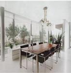 Eettafel massies hout met rvs poten 225 x 90 Merk Arco, Ophalen, Eikenhout, 200 cm of meer, 50 tot 100 cm