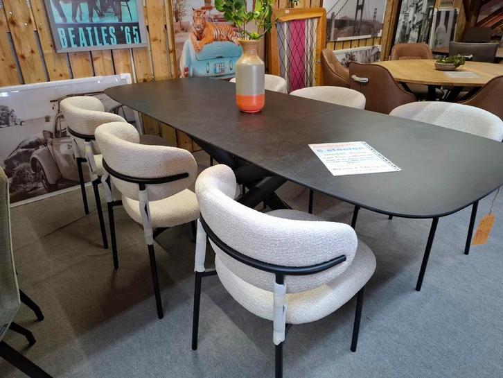 6 Nieuwe stoelen, Creme/Wit, Jona Coco-Maison., Huis en Inrichting, Stoelen, Nieuw, Vijf, Zes of meer stoelen, Metaal, Stof, Wit