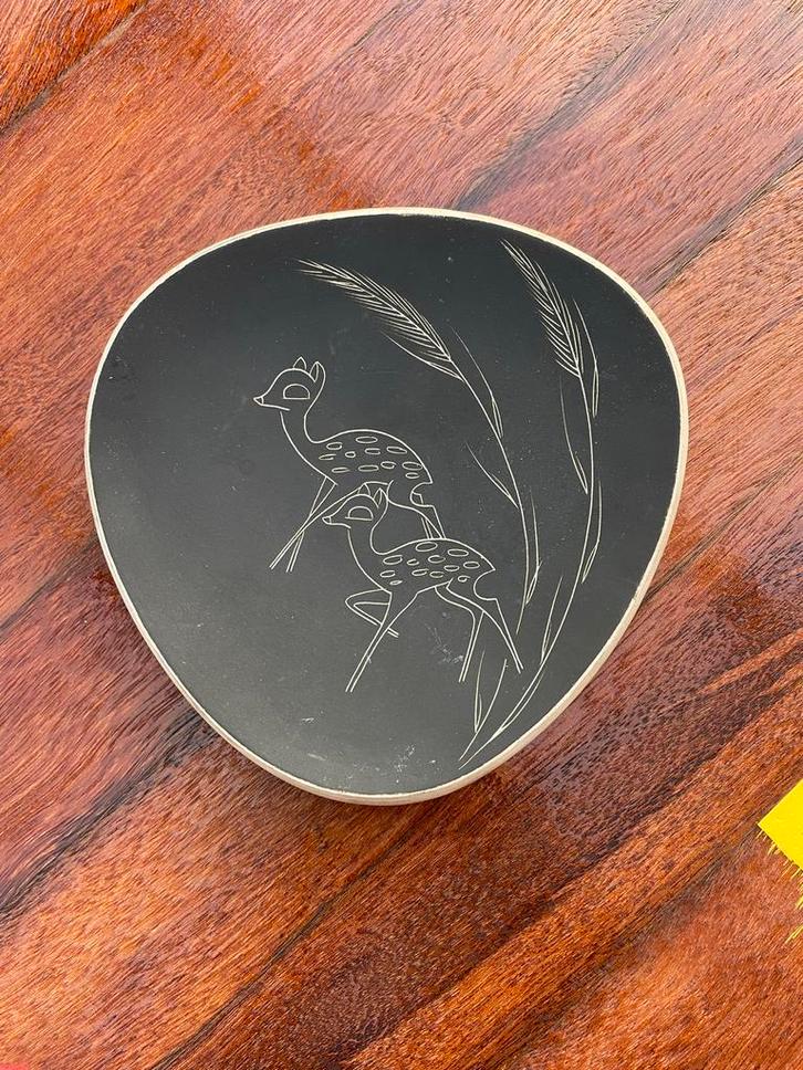 Schitterend vintage wandbord van keramiek, Antiek en Kunst, Antiek | Keramiek en Aardewerk, Ophalen of Verzenden