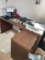 Prachtige bureau bruin uitschuifbaar, Ophalen, Zo goed als nieuw