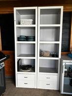 2 open kasten, wit met grijs interieur, Huis en Inrichting, Kasten | Boekenkasten, Ophalen, Gebruikt, 200 cm of meer, 50 tot 100 cm