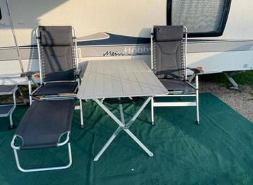 4x Isabella campingstoelen met 1 voetenbank beschikbaar voor biedingen