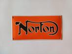 Emaille gebold NORTON reclamebord reclame bord, Ophalen of Verzenden