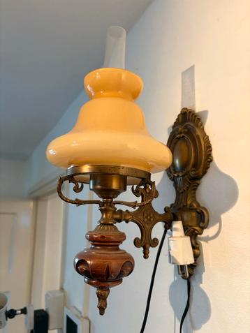 Antieke Wandlampen - Set van 2 in Goede Staat beschikbaar voor biedingen