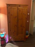 Houten Kledingkast - Zonder Deurknoppen, Huis en Inrichting, Ophalen, Gebruikt, 50 tot 100 cm, Met lade(s)