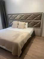 Hotel Chique boxspring 180cm Hoofdbord 275cm breed, Huis en Inrichting, Tweepersoons, Ophalen of Verzenden, Zo goed als nieuw