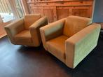 Vintage Fauteuils met Draaivoet - Set van 2, Huis en Inrichting, Ophalen, Gebruikt, 75 tot 100 cm, Stof