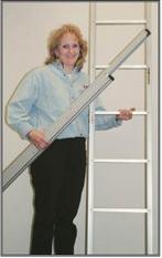 2x JOMY STICK - een draagbare en opvouwbare ladder., Doe-het-zelf en Verbouw, Ladders en Trappen, Ophalen, Gebruikt, 4 meter of meer