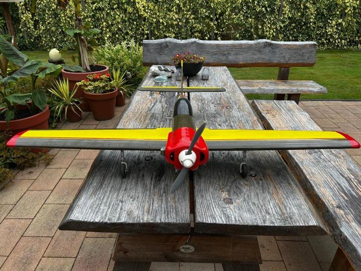 rc vliegtuig, Hobby en Vrije tijd, Modelbouw | Radiografisch | Vliegtuigen, Gebruikt, Nitro, Ophalen