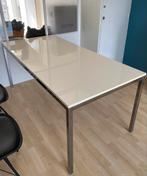 Hoogglans witte eettafel, Huis en Inrichting, Tafels | Eettafels, Ophalen, Overige materialen, Gebruikt, Hoogglans wit