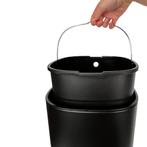 Desq Prullenbak Touch RVS Softclose 30 Liter, Ophalen of Verzenden, Zo goed als nieuw, Rvs, 50 tot 75 cm