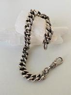 Antieke, zilveren horlogeketting, Ophalen of Verzenden, Zilver, Armband