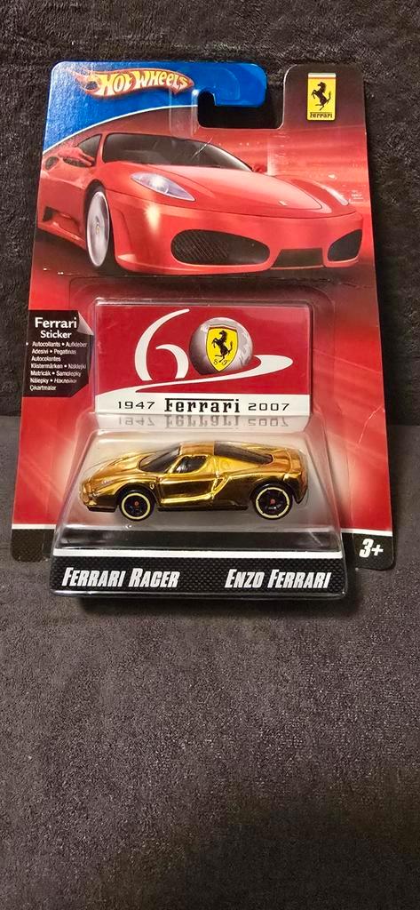 hot wheels 2007 ferrari racer chrome gold enzo, Hobby en Vrije tijd, Modelauto's | Overige schalen, Auto, Ophalen of Verzenden
