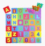 Puzzelmat ookwel speelmat met alfabet en cijfers prikprijsje, Ophalen, Gebruikt, Bouwen