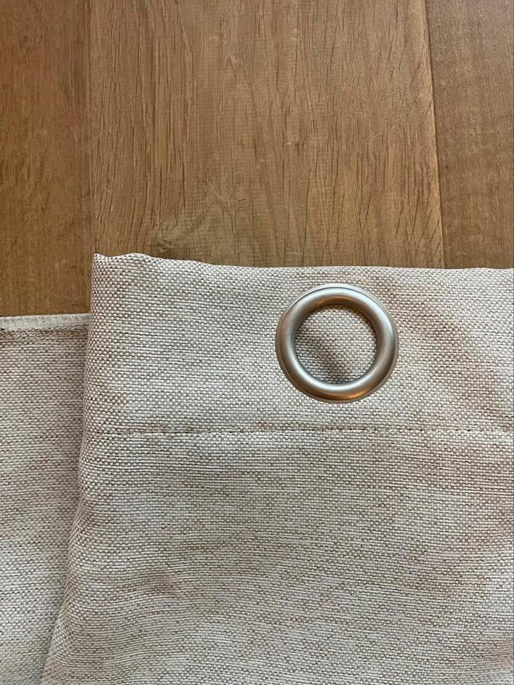 Gordijnen Taupe (4 stuks), Huis en Inrichting, Stoffering | Gordijnen en Lamellen, Zo goed als nieuw, 200 cm of meer, 100 tot 150 cm