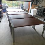 Ahrend Portal bureau's - 160x80 cm - bruin eiken blad/grijs, Niet ingevuld, Gebruikt, Niet ingevuld, Niet ingevuld