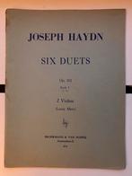 Haydn - Six Duets voor 2 violen, Gebruikt, Klassiek, Ophalen of Verzenden, Viool of Altviool