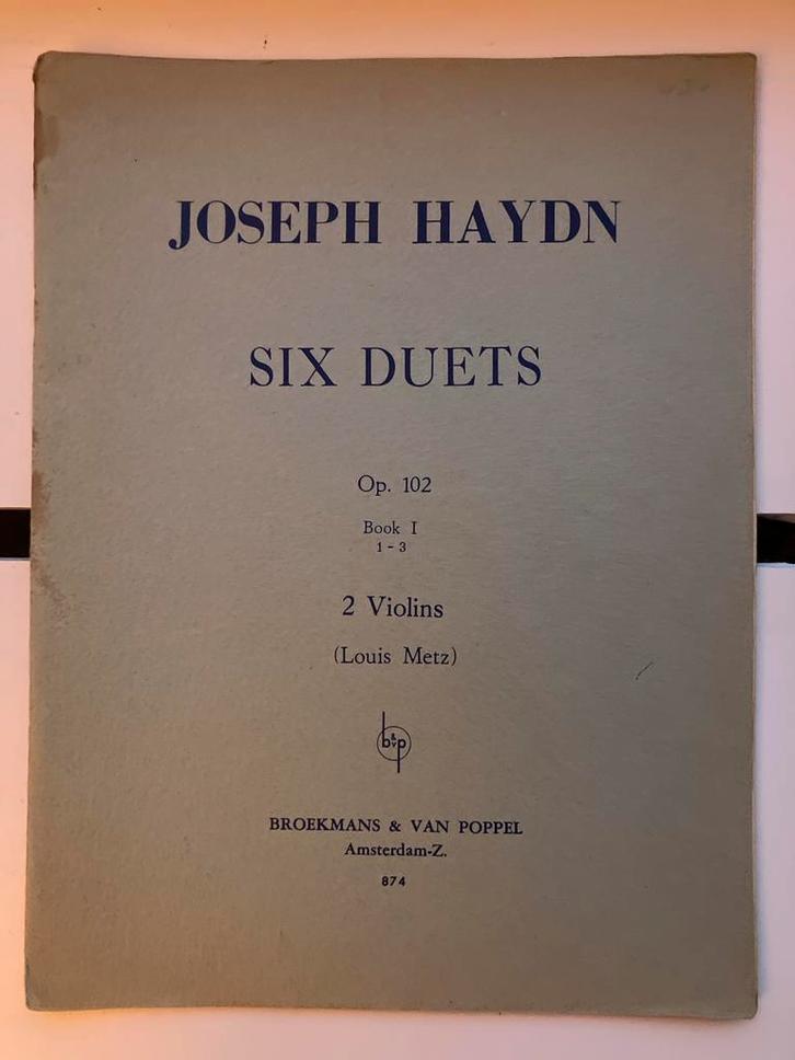 Haydn - Six Duets voor 2 violen, Muziek en Instrumenten, Bladmuziek, Gebruikt, Artiest of Componist, Klassiek, Viool of Altviool
