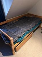 Ikea bed met matras, 90 cm, Gebruikt, Eenpersoons, Bruin