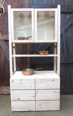 witte lundia lade vitrine kast, Ophalen, 200 cm of meer, Glas, 50 tot 100 cm