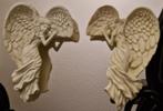 Ornamenten engelen 4 stuks, Huis en Inrichting, Woonaccessoires | Wanddecoraties, Ophalen of Verzenden, Gebruikt
