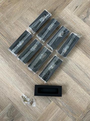 Nieuw 9x mat zwart aluminium handgreep 115x45mm deur greep beschikbaar voor biedingen