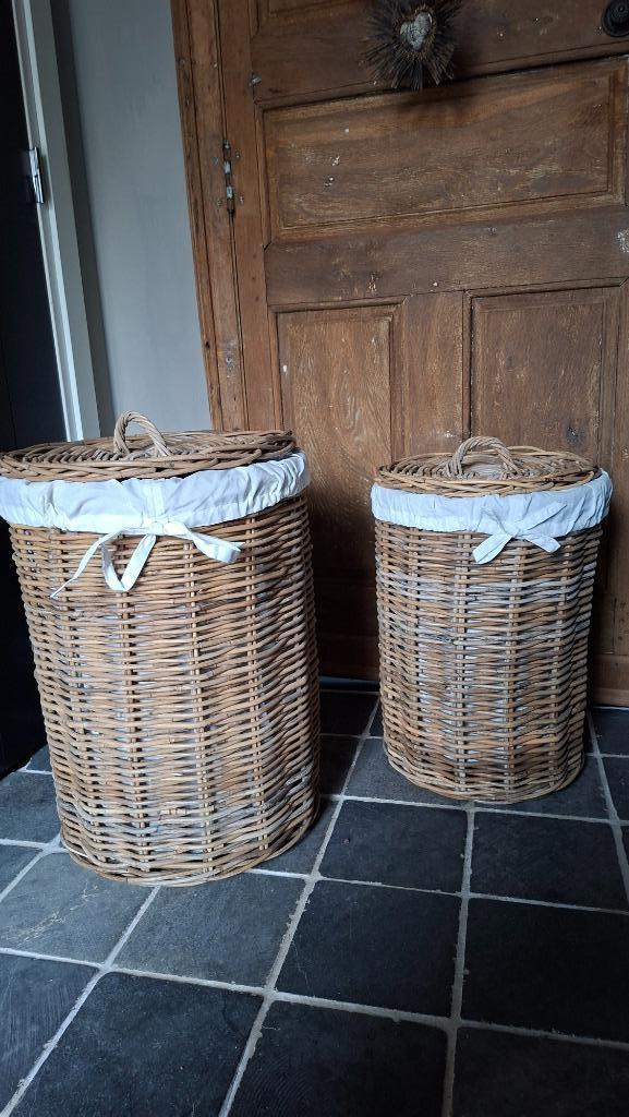 Landelijke wasmand set van riet, Huis en Inrichting, Woonaccessoires | Overige, Nieuw, Ophalen of Verzenden