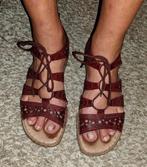 Lederen sandalen 37, Ophalen of Verzenden, Zo goed als nieuw, Bruin, Sandalen of Muiltjes