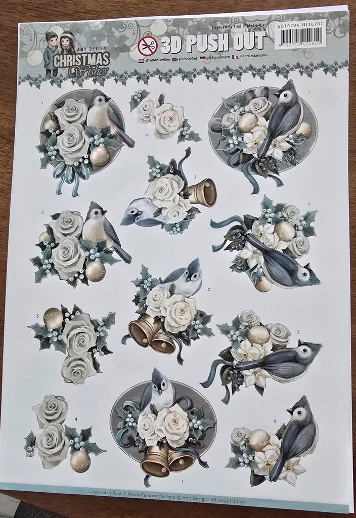 Push out vellen, Hobby en Vrije tijd, Kaarten | Zelf maken, Nieuw, Knipvel, Kerst, Ophalen of Verzenden