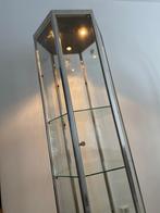 Glazen vitrine kast met verlichting, Huis en Inrichting, 50 tot 100 cm, 25 tot 50 cm, 150 tot 200 cm, Gebruikt