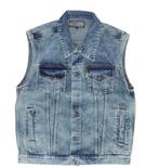 mcs denim vest stonewash, biker, rocker, man, vrouw, spijker, Motoren, Kleding | Motorkleding, Nieuw met kaartje, Jas | textiel