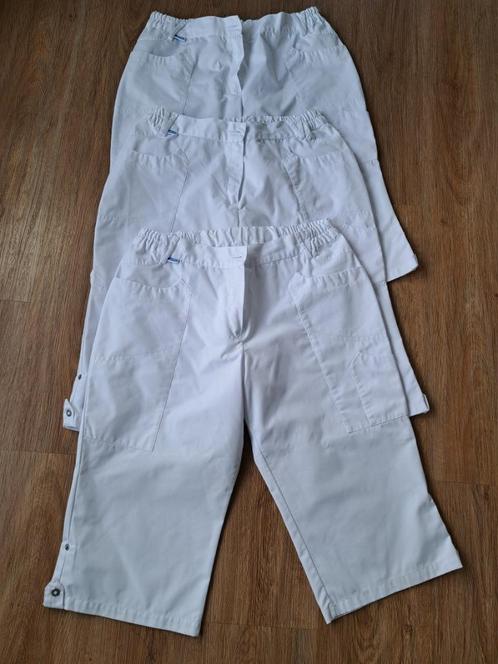 de Berkel capri verpleegstersbroeken, Kleding | Dames, Broeken en Pantalons, Nieuw, Maat 42/44 (L), Wit, Driekwart, Ophalen of Verzenden