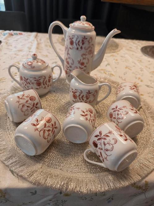 Augustus Warnecke Servies China handgeschilderd, Antiek en Kunst, Antiek | Servies compleet, Ophalen of Verzenden