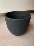 Bloempot zwart, Rond, Zo goed als nieuw, Minder dan 40 cm, Aardewerk