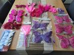 Glitter Decoratie Vlinders, Vogels, Veren - Roze, Paars, Hobby en Vrije tijd, Ophalen of Verzenden, Zo goed als nieuw, Versiering