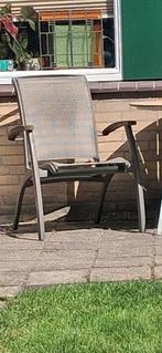 Hartmann Tuinstoel met Houten Leuningen, Huis en Inrichting, Stoelen, Gebruikt, Metaal, Ophalen of Verzenden, Eén
