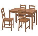 Ikea Jokkmokk Tafel met 4 Stoelen - Massief Hout, Huis en Inrichting, Ophalen, Gebruikt, 4 tot 6 stoelen