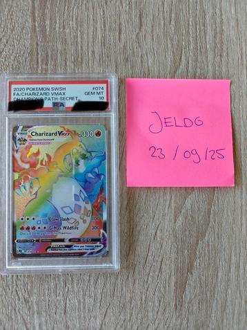 PSA 10 Charizard VMAX Rainbow - Champions Path beschikbaar voor biedingen