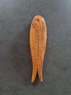 Vintage visvormige notenkraker houten noten kraker vis, Ophalen of Verzenden