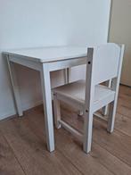 Kindertafel en stoeltje, Kinderen en Baby's, Kinderkamer | Tafels en Stoelen, Ophalen, Gebruikt, Tafel(s) en Stoel(en)
