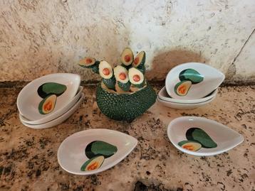 Brocante/vintage frans fruitlepelset /schaaltjes/ allegonda  beschikbaar voor biedingen
