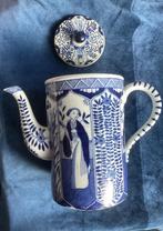 Antieke Mosa “ Lange lijs” theepot” Delftsblauw, Antiek en Kunst, Antiek | Servies los, Ophalen of Verzenden