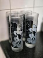 Mickey mouse glazen 4x, Ophalen of Verzenden, Zo goed als nieuw, Frisdrankglas