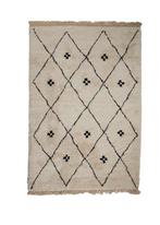 Varamin vloerkleed , crème- zwart, 200x290, Huis en Inrichting, Stoffering | Tapijten en Kleden, Ophalen, Gebruikt, Beige, 150 tot 200 cm