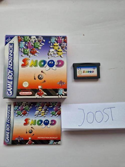 Snood Gameboy advance compleet, Spelcomputers en Games, Games | Nintendo Game Boy, Zo goed als nieuw, Platform, 1 speler, Vanaf 3 jaar